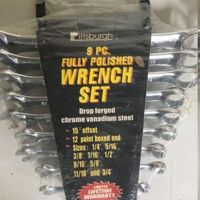9 pcs SAE wrench sets 