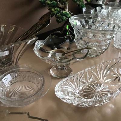 Glassware and Crystal Serving Pieces 