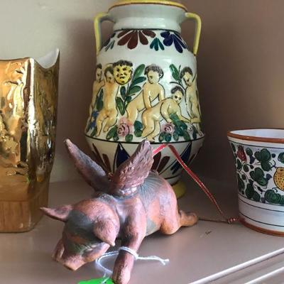 Italian Pottery, When Pigs Fly.....