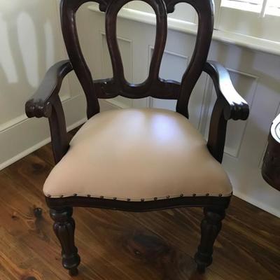 Chair with leather seat $85