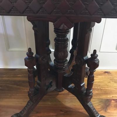 Antique game table $195