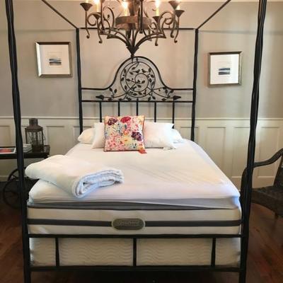 Queen size wrought iron bed $1,100
Box spring and mattress included