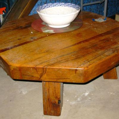 Solid HEAVY wood coffee table BUY IT NOW $ 165.00