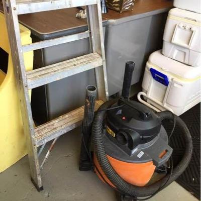 Ladder and Shop Vac