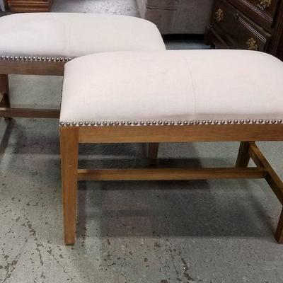 Two Upholstered Benches