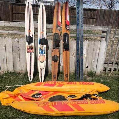 Waterskis and Raft