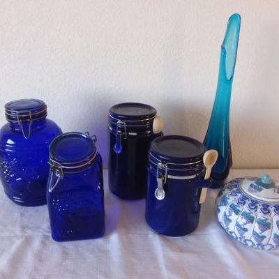 Vintage Blue Glassware