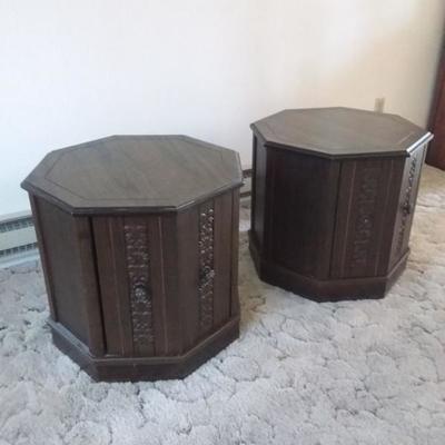 Two Octagonal End Tables