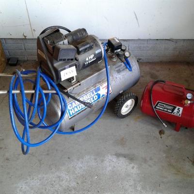 Campbell Hausfeld Air Compressor with Tool Shop Portable Air Tank