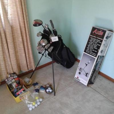 Assorted Golf Equipment - Incl. Nike Bag