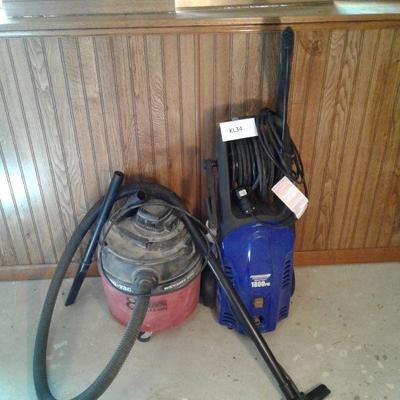Power Washer and Shop-Vac Lot