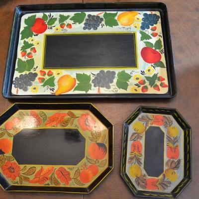 Painted tole trays