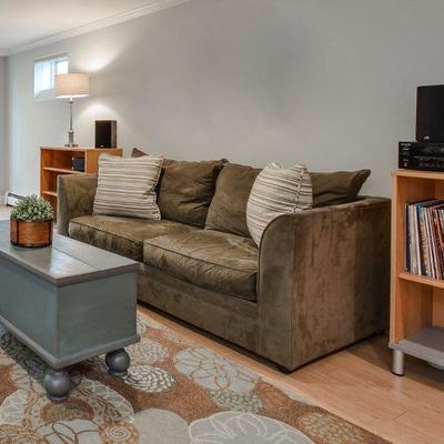 Klaussner sleep sofa and painted chest