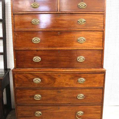  ANTIQUE Late 18th Early 19th Century SOLID Mahogany Chest on Chest

Auction Estimate $1000-$3000 â€“ Located Inside 