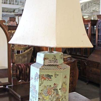  Asian Decorated Porcelain Lamp with Shade

Auction Estimate $100-$300 â€“ Locate Inside 