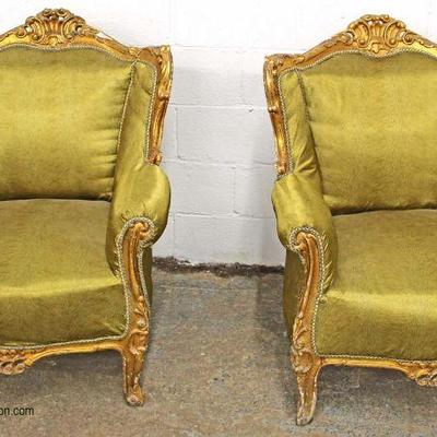  PAIR of French Style Carved Arm Chairs

Auction Estimate $200-$400 â€“ Located Inside 