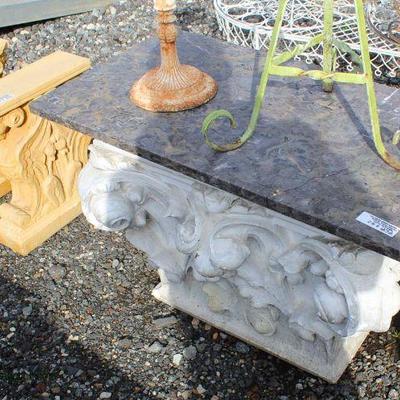  ANTIQUE Custom Corbel Marble Top and Concrete Base Table

Auction Estimate $200-$400 â€“ Located Field

  