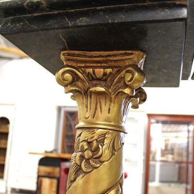  NICE PAIR of Bronze and Marble Pedestals

Auction Estimate $300-$600 â€“ Located Inside 