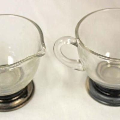  Sterling Base Glass Creamer and Sugar

Located Showcases â€“ Auction Estimate $20-$50 