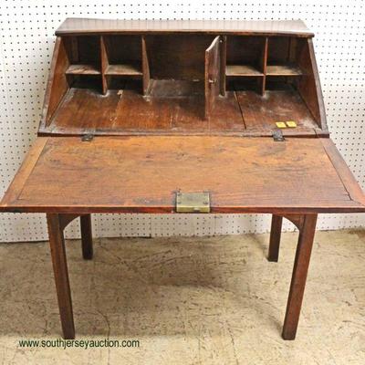  ANTIQUE Late 18th Century Early 19th Century Slant Front SOLID Mahogany 1 Drawer Desk

Auction Estimate $500-$1000 â€“ Located Inside 