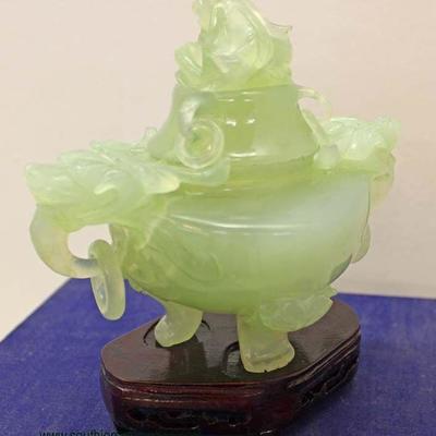  Asian Jade Compote with Stand and Original Box

Auction Estimate $300-$600 â€“ Located Inside 