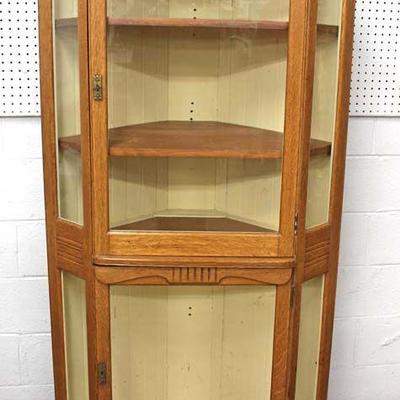  ANTIQUE Oak CORNER Cabinet

Auction estimate 4200-$400 â€“ Located Inside 