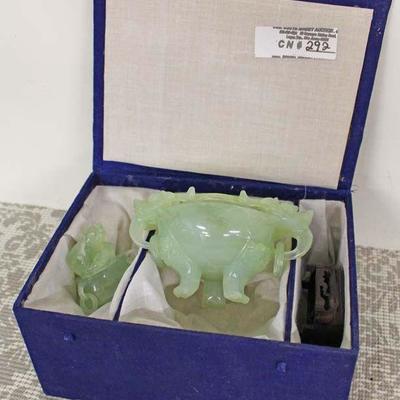  Asian Jade Compote with Stand and Original Box

Auction Estimate $300-$600 â€“ Located Inside 