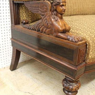  ANTIQUE SOLID Rosewood with Carved Wing Lady Arm in Original Found Condition Settee attributed to John Jelliff

Auction Estimate...