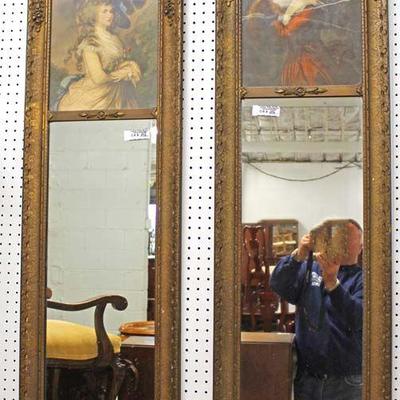  PAIR of ANTIQUE Carved and Ornate Portrait Mirrors in the French Style

Auction Estimate $300-$600 â€“ Located Inside 