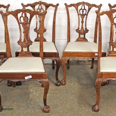  Set of 6 SOLID Mahogany Chippendale Dining Room Chairs

Auction Estimate $300-$600 â€“ Located Inside 