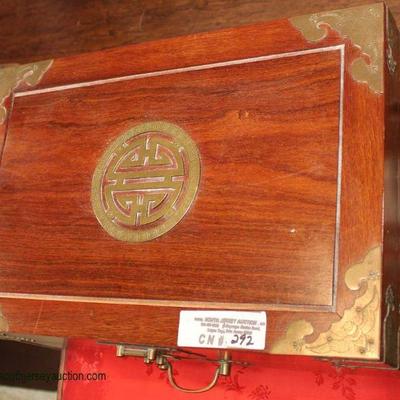  SOLID Hardwood Asian Lift Top Box

Auction Estimate $100-$200 â€“ Located Inside 