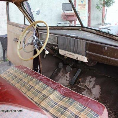   â€” Drove in | Running â€”

1940's Oldsmobile in the Burgundy / Maroon with Paperwork and Some Spare Parts

Auction Estimate $8,000 â€“...