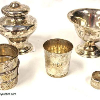  Selection of Sterling Silver Cups, Pill Box and Others

Auction Estimate $50-$100 â€“ Located Inside 
