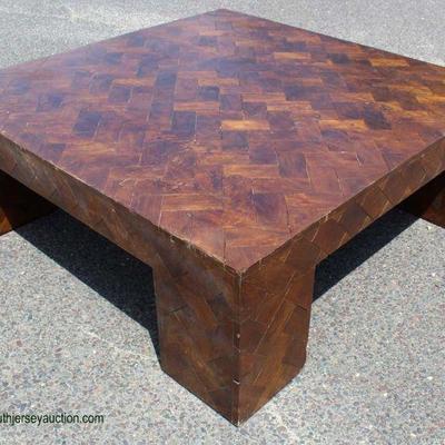  Very Pretty â€“ Exotic Large Parquet Top Coffee Table

Auction Estimate $100-300 â€“ Located Inside

  