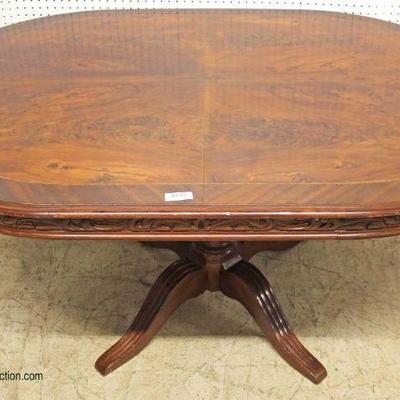  ANTIQUE Burl Mahogany Oval Center Table

Auction Estimate $100-$300 â€“ Located Inside 