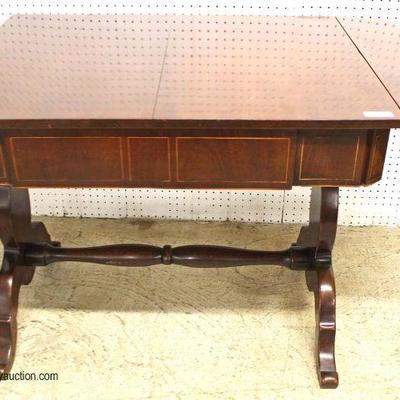  ANTIQUE SOLID Mahogany Drop Side Library Table with Drawer

Auction Estimate $200-$400 â€“ Located Inside 