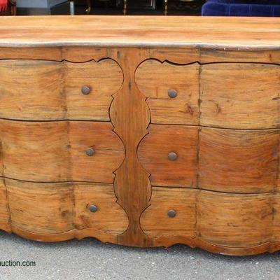  SOLID Mahogany Natural Finish Scalloped Side Double Dresser

Auction Estimate $300-$600 â€“ Located Inside 