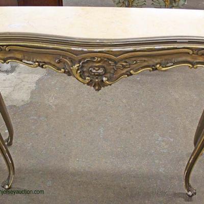  SELECTION of Marble Top Carved Paint Decorated French Style Console Table

Auction Estimate $100-$300 â€“ Located Inside 