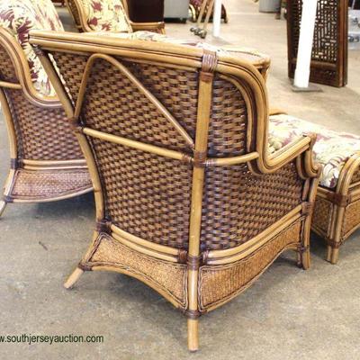  â€” LIKE NEW â€“

Quality 6 Piece Conversation Wicker Patio Set

includes Sofa, 2 Chairs, 2 Ottomans with Cushions and Cocktail Table...