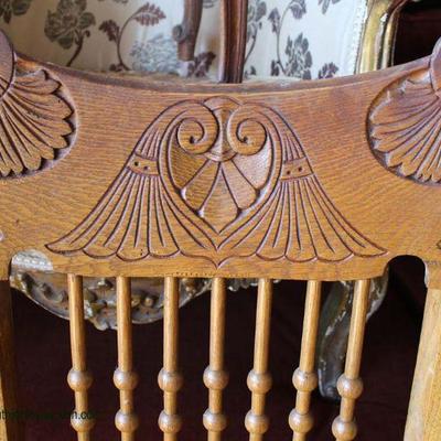  Set of 6 ANTIQUE Carved Oak Chairs

Auction Estimate $100-$300 â€“ Located Field 