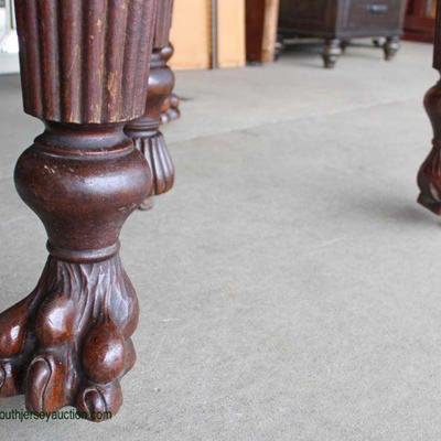  Mahogany Oak Large Hairy Paw Foot Table

Located on the Dock â€“ Auction Estimate $50-$100 