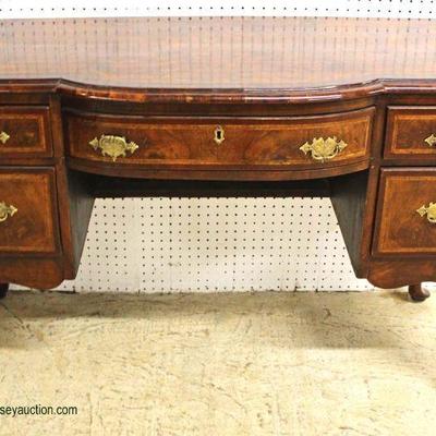  ANTIQUE Burl Mahogany and Banded Queen Anne Knee Hole Desk

Auction Estimate $200-$400 â€“ Located Inside 