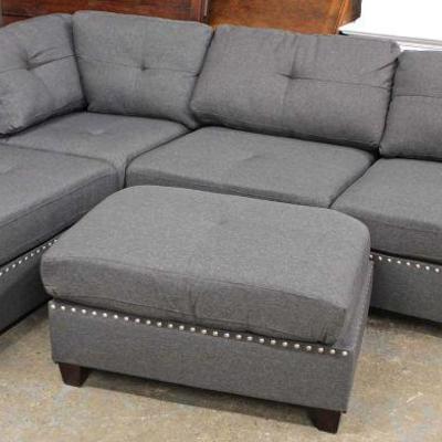  3 Piece NEW Upholstered Sectional Sofa with Ottoman

Auction Estimate $200-$400 â€“ Located Inside 
