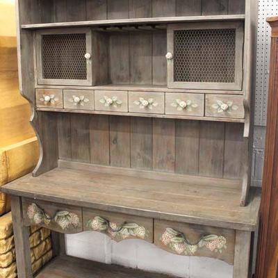  2 Piece Step Back Antique Style Stenciled Cupboard

Auction Estimate $300-$600 â€“ Located Inside 