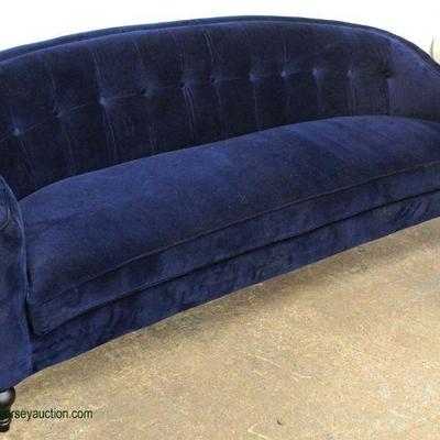  NEW Blue Velour Decorator Sofa

Auction Estimate $200-$400 â€“ Located Inside 