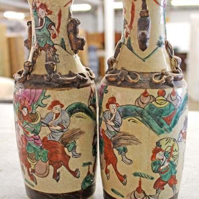  PAIR of Asian Vases Marked on Bottom

Auction Estimate $20-$80 â€“ Located Inside 