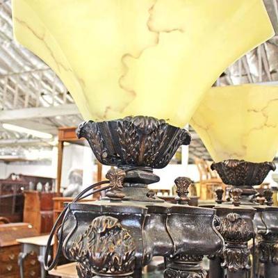  AWESOME PAIR of Contemporary Fancy Torch Lamps

Auction Estimate $300-$600 â€“ Located Inside 