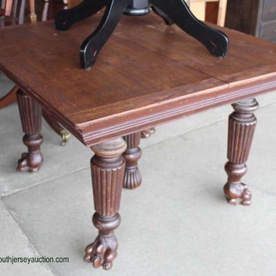  Mahogany Oak Large Hairy Paw Foot Table

Located on the Dock â€“ Auction Estimate $50-$100 