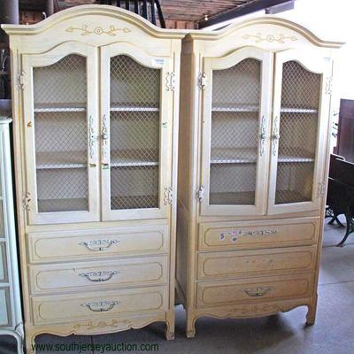  PAIR of French Double Door Paint Decorated Cabinets

Auction Estimate $200-$400 â€“ Located Dock 