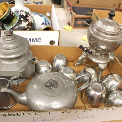  Box Lot of Pewter Loeser Rogers, Dixon, Cheffield, Jefferson, F&F

Tea & Coffee Pots, Cups, Goblets and more!

Auction Estimate $20-$80...